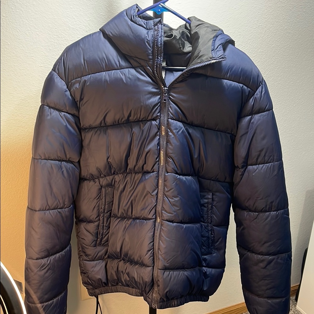 Navy Blue Puffer Jacket